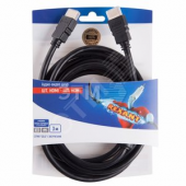 Шнур HDMI-HDMI, 3 м, Gold с ферритами (etm06-3102)