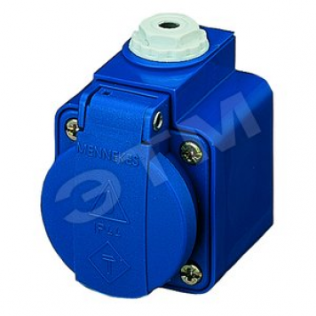 Розетка настенная 16A 2п+заземление 230B SCHUKO IP44