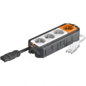 Рамка 4-модульная с розетками 3 белые, 1 оранжевая, 250 V, 16 A, 2P+E, штекер WINSTA MIDI (UTC4 W W3OR1)