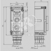 Пост кнопочный ПВК-25 ХЛ1 (2толкат, 2ExedIICT6)