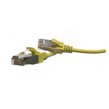 Патч-корд PC-LPT-SFTP-RJ45-RJ45-C6A-1M-LSZH-YL S/FTP категория 6a1 м желтый