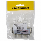 Делитель ТВ х 3 под F разъём 5-2500 МГц СПУТНИК PROCONNECT (etm05-6202-4)