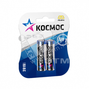 Элемент питания LR6 (AA) 1.5V Alkaline 2BL Космос (KOCLR62BL)