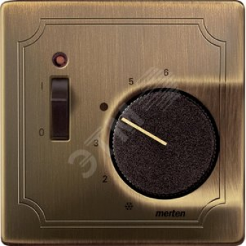 Sys D Накладка терморегулятора с выключателем античная латунь (MTN539743)