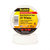 Изолента ПВХ белая 19мм 20м Scotch 35 высший сорт (7000031667)
