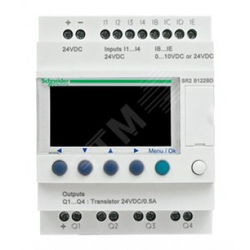 Zelio интеллект.реле 12 I/O TR 24VDC (SR2B122BD)