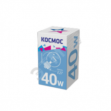 Лампа накаливания декоративная ДШ 40вт 230в E27 прозрачная (шар) Космос