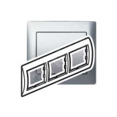 Galea Life Рамка 3 поста горизонтальная алюминий (771953)