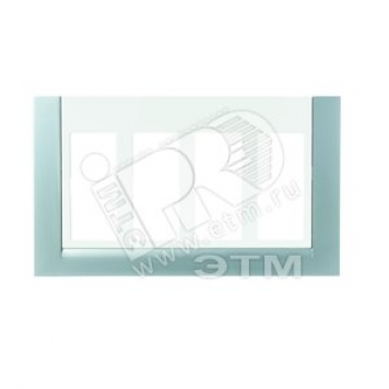 STYLO Панель бокса лицевая на 4 ряда с рамкой белая (T1174 BL)