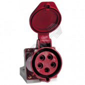 Розетка кабельная 32А 3Р+N+Е IP44 на поверхность 380В (ps-125-32-380)