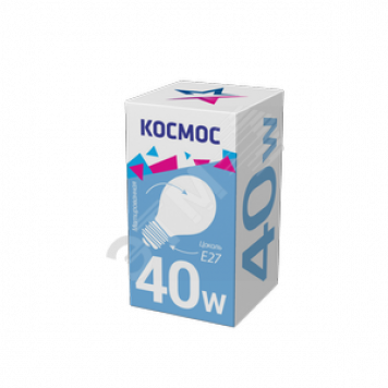Лампа накаливания ЛОН 40вт А55 230в E27 матовая Космос