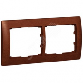 Galea Life Рамка горизонтальная 2 поста Mahogany
