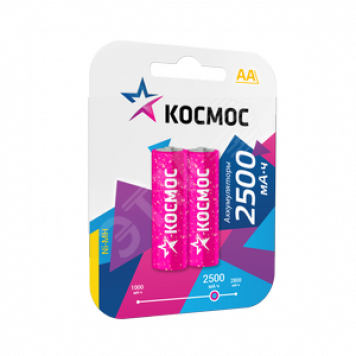 Аккумулятор 2500мАч R6 (AA) NiMH Космос (KOCR6NIMH2500MAH2BL)