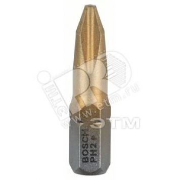 Насадка-бита Max Grip 25мм PH2 TIN (3шт) (2.607.001.546)