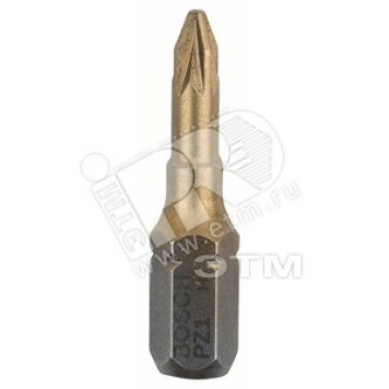 Насадка-бита Max Grip 25мм PZ1 TIN (3шт) (2.607.001.591)