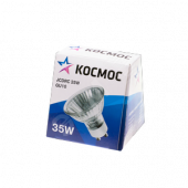Лампа галогенная КГМ 35вт 230в GU10 50мм 24град. алюминий JCDRC75 Космос