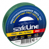 Изолента ПВХ зеленая 15мм 20м Safeline (9364)