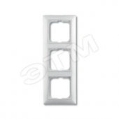 BASIC 55 Рамка 3 поста с декоративной вставкой белая (2513-94-507)