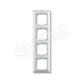 BASIC 55 Рамка 4 поста с декоративной вставкой белая (2514-94-507)