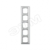 BASIC 55 Рамка 5 постов с декоративной вставкой белая (2515-94-507)
