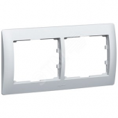 Galea Life Рамка 2 поста горизонтальная aluminium (696852)