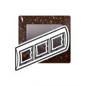 Galea Life Рамка 3 поста Cocoa Brownгор