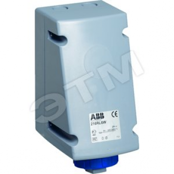 Розетка кабельная 16А 2Р+E 16А IР67 на поверхность 250В CEWE (216RL6W)