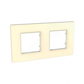 UNICA QUADRO Рамка 2 поста бежевая (MGU2.704.25)