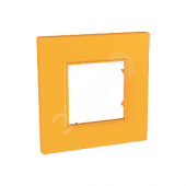 UNICA QUADRO Рамка 1 пост оранжевая