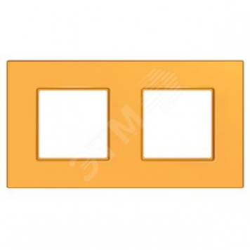 UNICA QUADRO Рамка 2 поста оранжевая (MGU4.704.29)