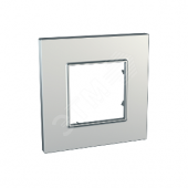 UNICA QUADRO Рамка 1 пост серебро