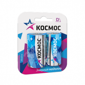 Элемент питания LR20 (D) 1.5V Alkaline 2BL Космос