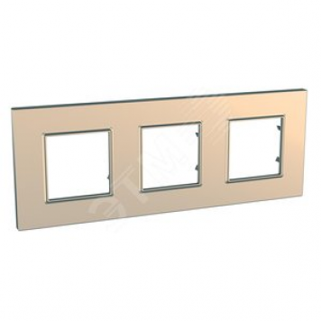 UNICA QUADRO Рамка 3 поста медь (MGU6.706.56)