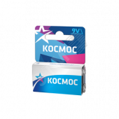 Элемент питания 6F22 (крона) 9V Zinc carbon 1BL Космос (KOC6F221BL)