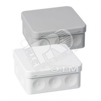 Коробка разветвительная квадратная IP55 серая (AP10/G)