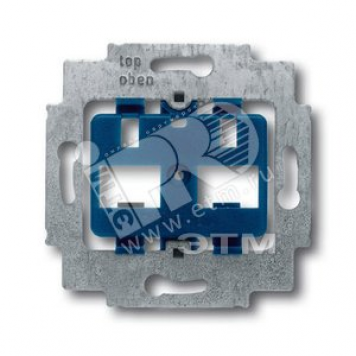 Суппорт для двух разъемов ITT-Cannon RJ45 категория 5 с синим цоколем без распорок (1816)