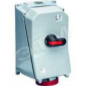 Розетка металлический с выключателем и блокировкой 125A 3P+N+E IP44 (4125 MM6)