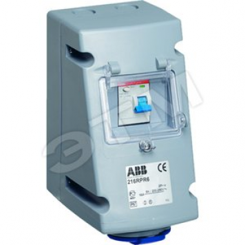 Розетка 32А 2Р+Е IP44 в боксе У (232 RPR6)