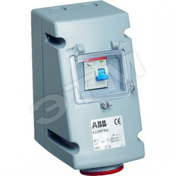 Розетка 32А 3Р+N+Е IP44 в боксе У (432 RPR6)