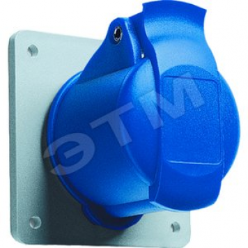 Розетка панельная прямая 16A 2P+E IP45 9ч (216 RU9)