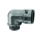 Муфта 90 градусов труба-коробка DN23мм М25х1.5 полиамид черный (PAN23M25N)