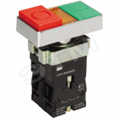 Кнопка управления двойная LAY5-BW8465 I-O с подсветкой 240В (BBD40-BW-K51)