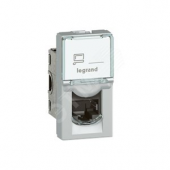 Mosaic Розетка компьютерная RJ45 FTP категория 6 1 модуль алюминий