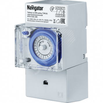 Таймер Navigator 61 560 NTR-A-D01-GR на DIN-рейку электромех. (61560)