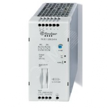 Источник питания импульсный вход 110-250В AC/DC выход 24В DC 240Вт Компенсация реактивной мощности 60мм контакт предтревога IP20