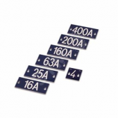 PEM242.40 Табличка номинального тока 40 A, 145x60x1.5 мм