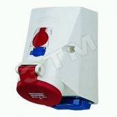 Розетка настенная двойная 16А 3Р+N+E IP44 (1650)