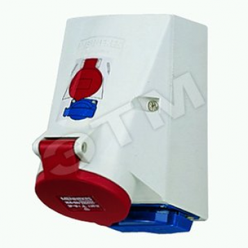 Розетка настенная двойная 16А 3Р+N+E IP44 (1650)