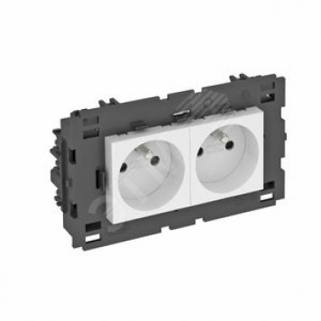 Розетка двойная 0° Modul45connect французский стандарт 250 В 16A (красный) (STD-F0C8 SRO2)