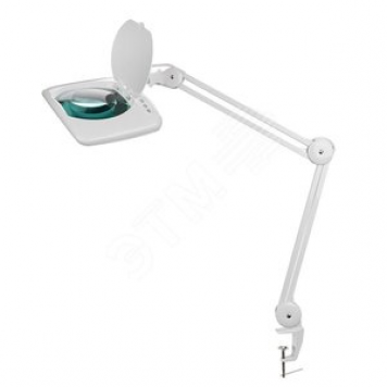 Лупа на струбцине , квадратная, 5D, 60 SMD LED (etm31-0513)